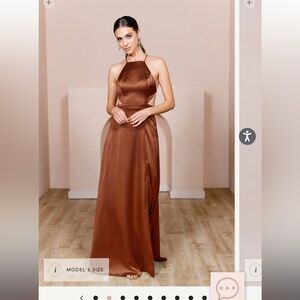 Rust color Revelry Haven Satin Dress size 2